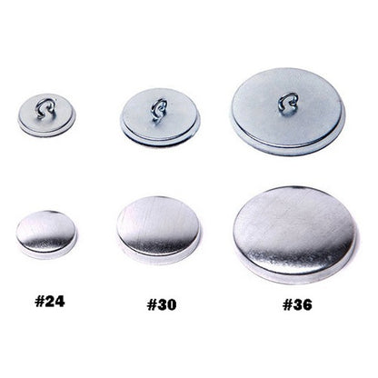 Casquetes Metalicos Para Forrar Boton  #24    X 100 Unidades