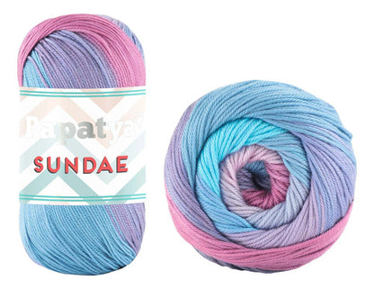 Lana Papatya Sundae 100% Acriica Tejido Ovillo 100g X 320 Mt