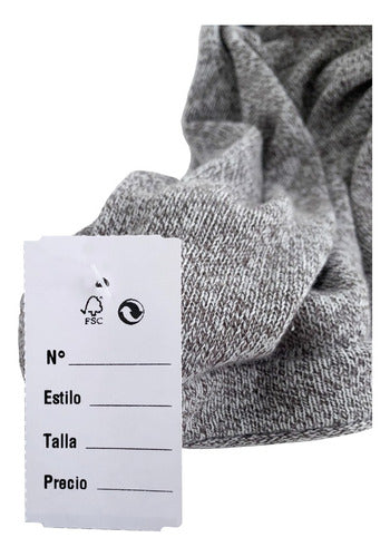 1000 Etiquetas Ropa En Papel Para Plastiflecha 3.5cmx6.5cm