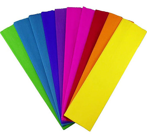 Papel Crepe Para Manualidades Decoracion X 10 Unid Surtidos