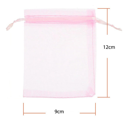 Bolsa De Organza 12cmx 9cm Paquete X 25und