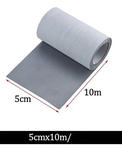 Cinta Reflectiva Gris Para Confeccion 5 Cms X10 Metros