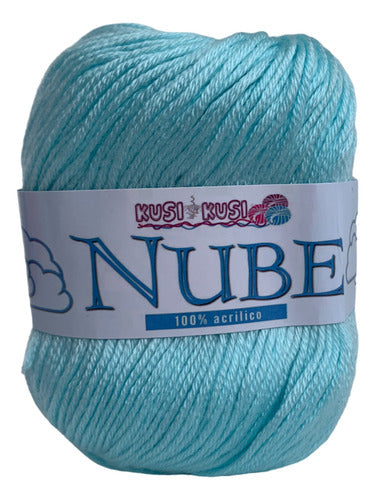 Lana Nube Acrilica Madeja De 50 Gramos 125 Metros Agua 007