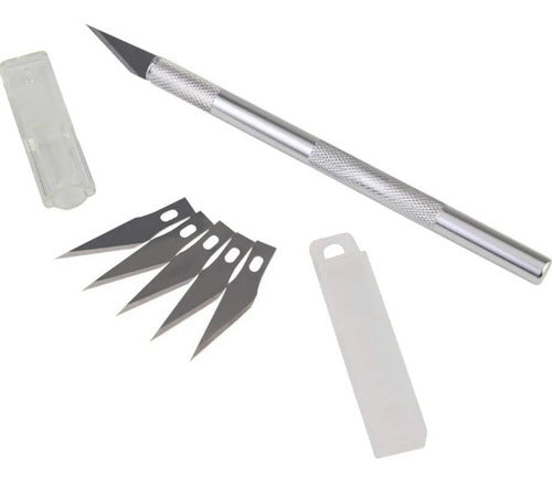 Cutter Exacto Bisturi Profesional + 7 Navajas Arte Dibujo