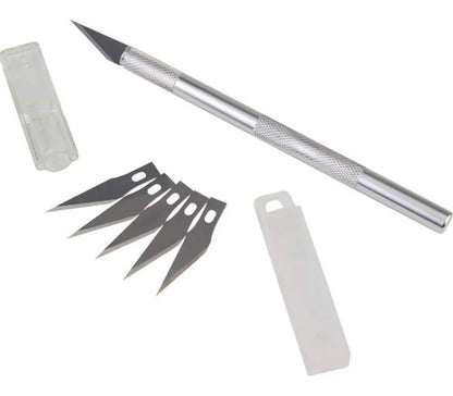 Cutter Exacto Bisturi Profesional + 7 Navajas Arte Dibujo