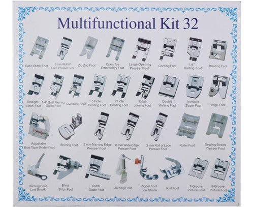 Kit Pie Prensatelas X32und Para Máquina De Coser Familiar