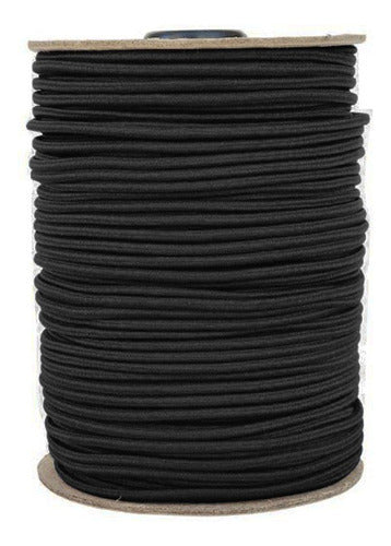 Cordon Caucho Elastico 3.0mm X 200 Mts Negro Redondo