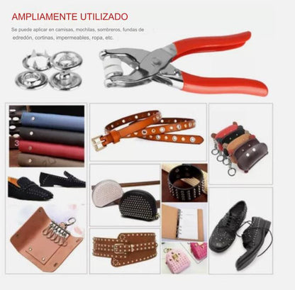Kit Pinza Alicate Para Broches Metalicos+ 50 Broches