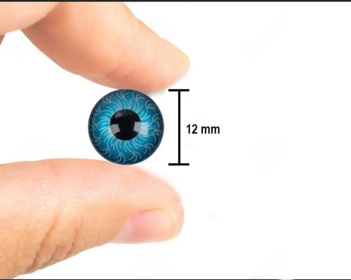 Ojos Para Muñecos De Plástico 12mm Muñequería  X200unidades