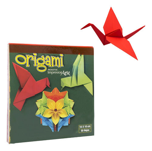 Block Papel Origami 10x10 Cm 50 Hojas X 10 Blocks Varios
