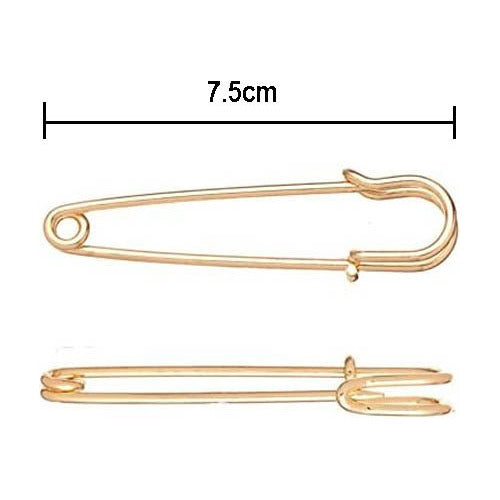 50 Ganchos 75mm Grande Dorado Alfiler De Seguridad Falda