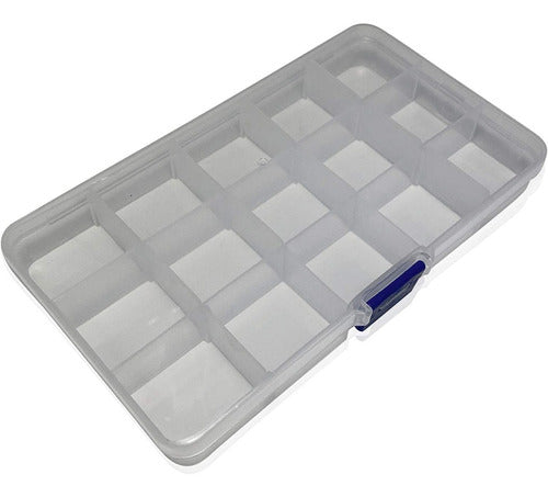 Caja Organizador Quince Compartimentos Pedreria Manualidades