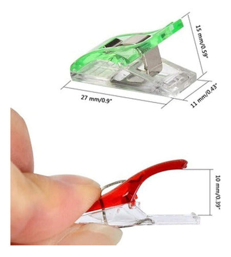 Ganchos Clips Pinza Costura Confeccion Manualidades X 100und