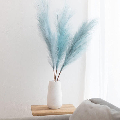 Pampas Decoración 5 Tallos Plantas Artificiales Ramo 80cm