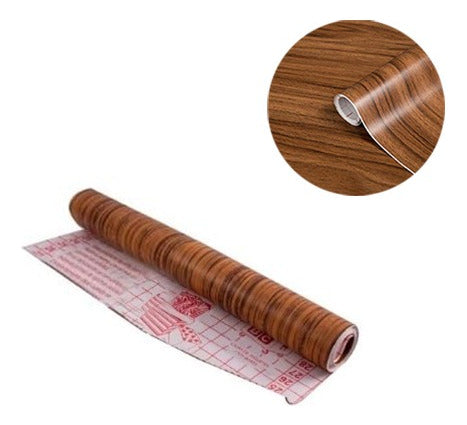 Papel Adhesivo Contac Rollo Madera 45cm X 20 Metros Default Title