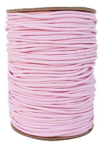 Cordon Caucho Elastico 3.0mm X 200 Mts Rosado Redondo