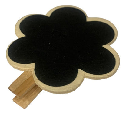 4 Mini Pizarras En Mdf Para Tiza Forma De Trebol Con Pinza