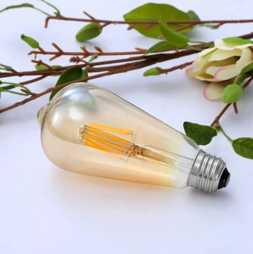 6 Bombillos Vintage Led 4w 2700k 400lm Edison Pera 100-130v Luz Cálida