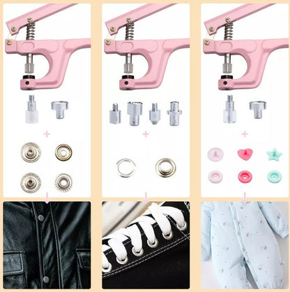 Kit pinza Broches Plasticos Ojales Broches Metalicos Cazuela X 300 Pzs