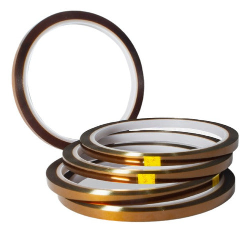 Cinta Adhesiva Termica 5mm Sublimacion Estampados Café