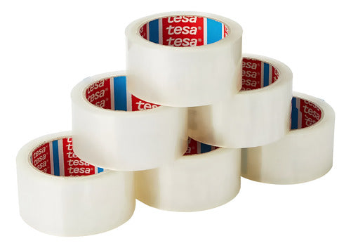 Cinta Ancha Adhesiva Transparente Tesa 48mm X 40m X 6 Und Blanco