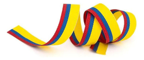 Cinta Bandera Colombia O Bogota Falla Poliéster 1cm X 50mts Colombia Lisa