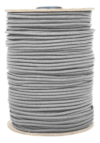 Cordon Caucho Elastico 3.0mm X 200 Mts Gris Redondo
