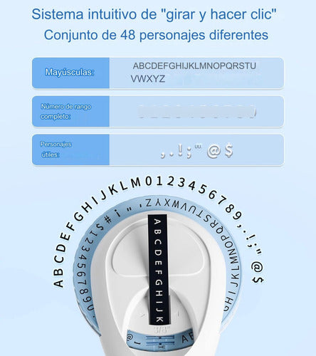 Rotuladora Etiquetadora Portatil Relieve Manual Mas 6 Cintas