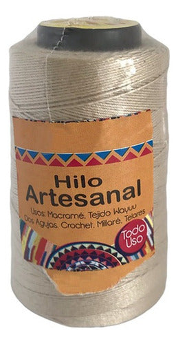 Hilo Artesanal Tejido Macrame Wayuu Telares 2.5mm X 100gr Beige