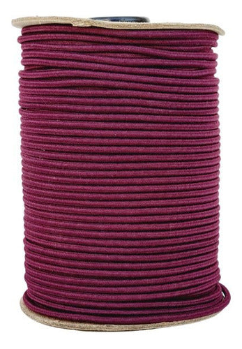 Cordon Caucho Elastico 3.0mm X 200 Mts Vino Tinto Redondo