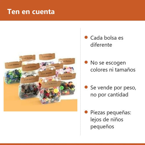 Botones Plásticos Surtidos De Colores Para Manualidades 175g