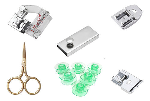 Kit De Costura Para Familiar Tijera, Pies Carreteles X11 Pzs