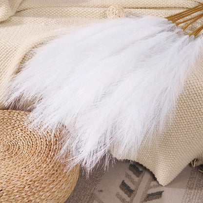 Pampas Decoración 5 Tallos Plantas Artificiales Ramo 80cm