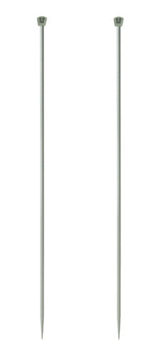 Par De Agujas De Aluminio Tejer En Dos X35cm