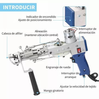 Maquina Para Tufting Electrica Alfombras Pistola Cutpile
