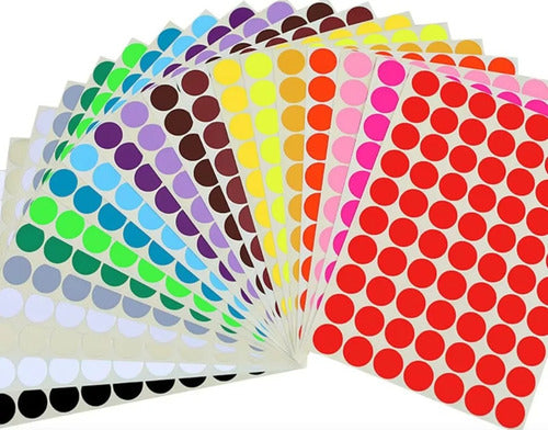 Rotulo Adhesivo Redondo Surtido 1.6 Cm X162 Piezas X36 Pqtes Rojo