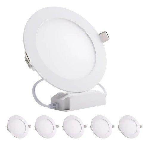 Panel Led 6w Incrustar Certificada Diametro 12cm X6 Unidades 110v