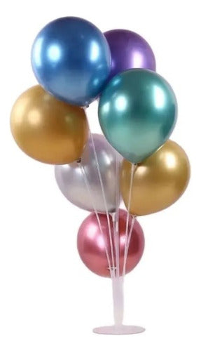 Soporte Acrílico Para Globos Árbol De Globos X3 Bases Blanco
