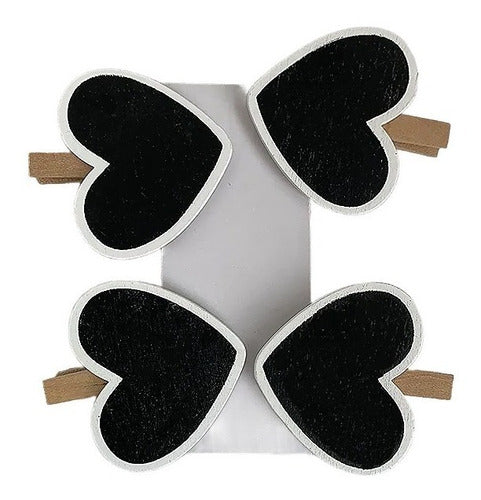 Ganchos De Madera Pizarra Pequeños Decoracion 4 Und Default Title
