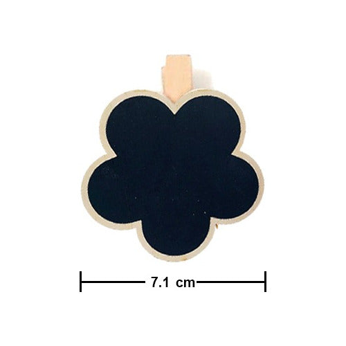 4 Mini Pizarras En Mdf Para Tiza Forma De Trebol Con Pinza