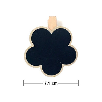 4 Mini Pizarras En Mdf Para Tiza Forma De Trebol Con Pinza