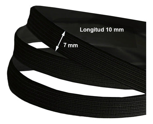 3 Unidades Elastico Resorte Caucho Trenzado 7mm X 10 Metros