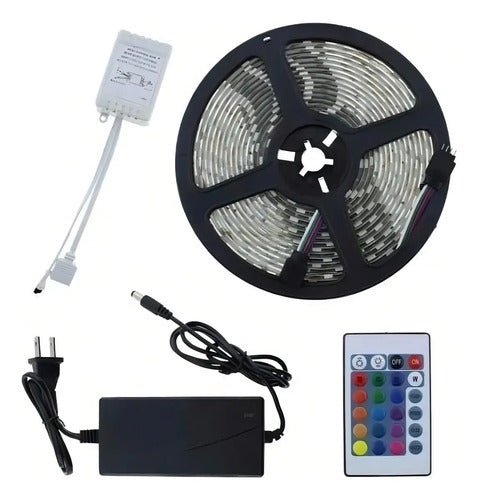Cinta Led Ibek 5m Rgb Multicolor Con Control Dimeable Ip64