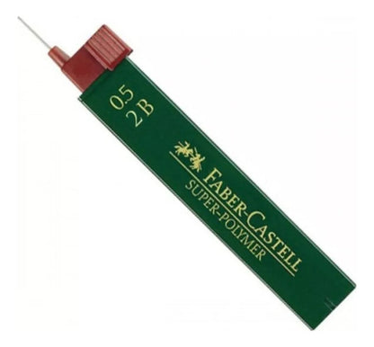 Mina Portaminas Faber Castell 0.5mm 2b X 12 Unidades