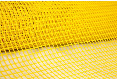 Malla Plástica Cerramiento Cuadros Ancho 1.0x 5 Metros Amarillo