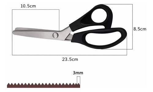 Tijeras Dentadas De Sastre Picos Finos 3 Mm Zigzag Para Tela
