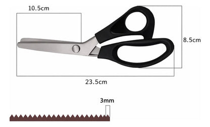 Tijeras Dentadas De Sastre Picos Finos 3 Mm Zigzag Para Tela
