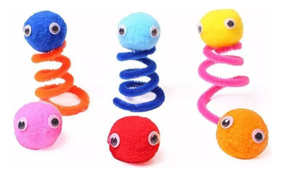 Pompones Para Manualidades Neon 15 Mm X1000 Und Colores Surtidos