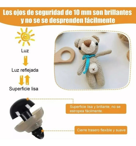 Ojos De Seguridad Amigurumi Negro 200und Manualidades