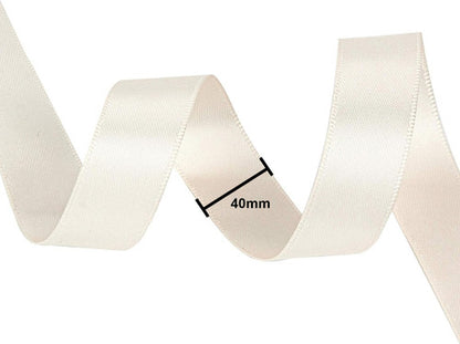 Rollo De Cinta Satin Doble Raso Para Moños 40mm X 28 Metros